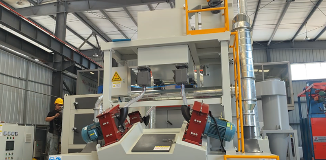 南充板材除锈强化，通过式抛丸机应用案例