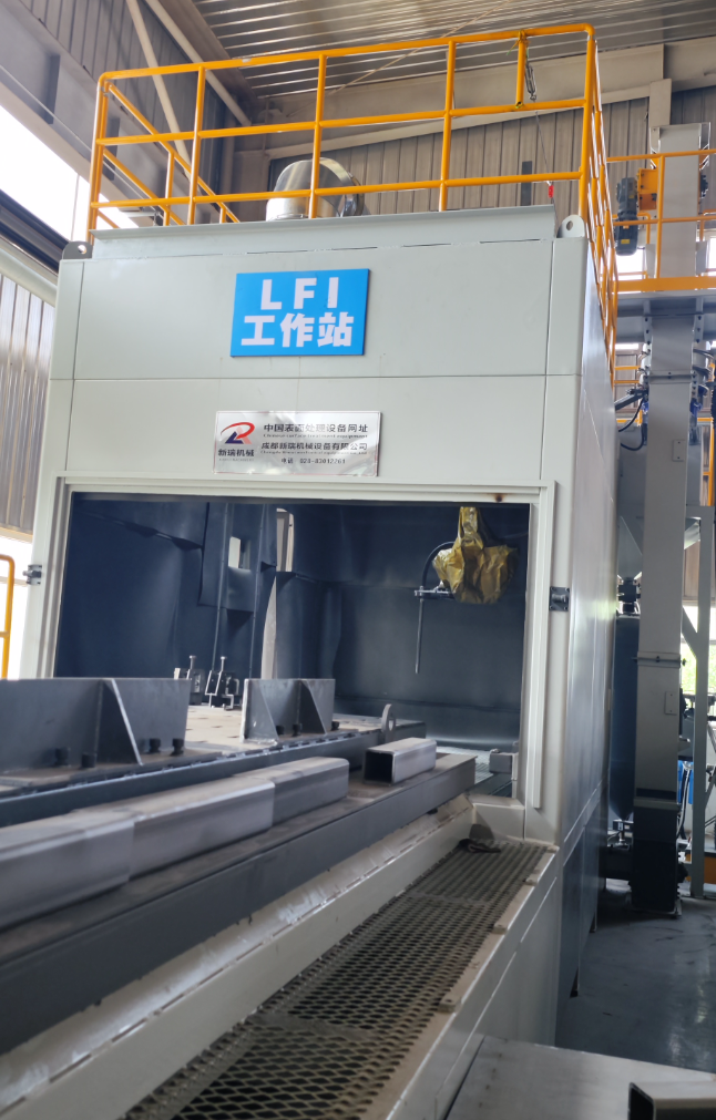 南充无尘环保自动喷砂机，车间更安全更规范